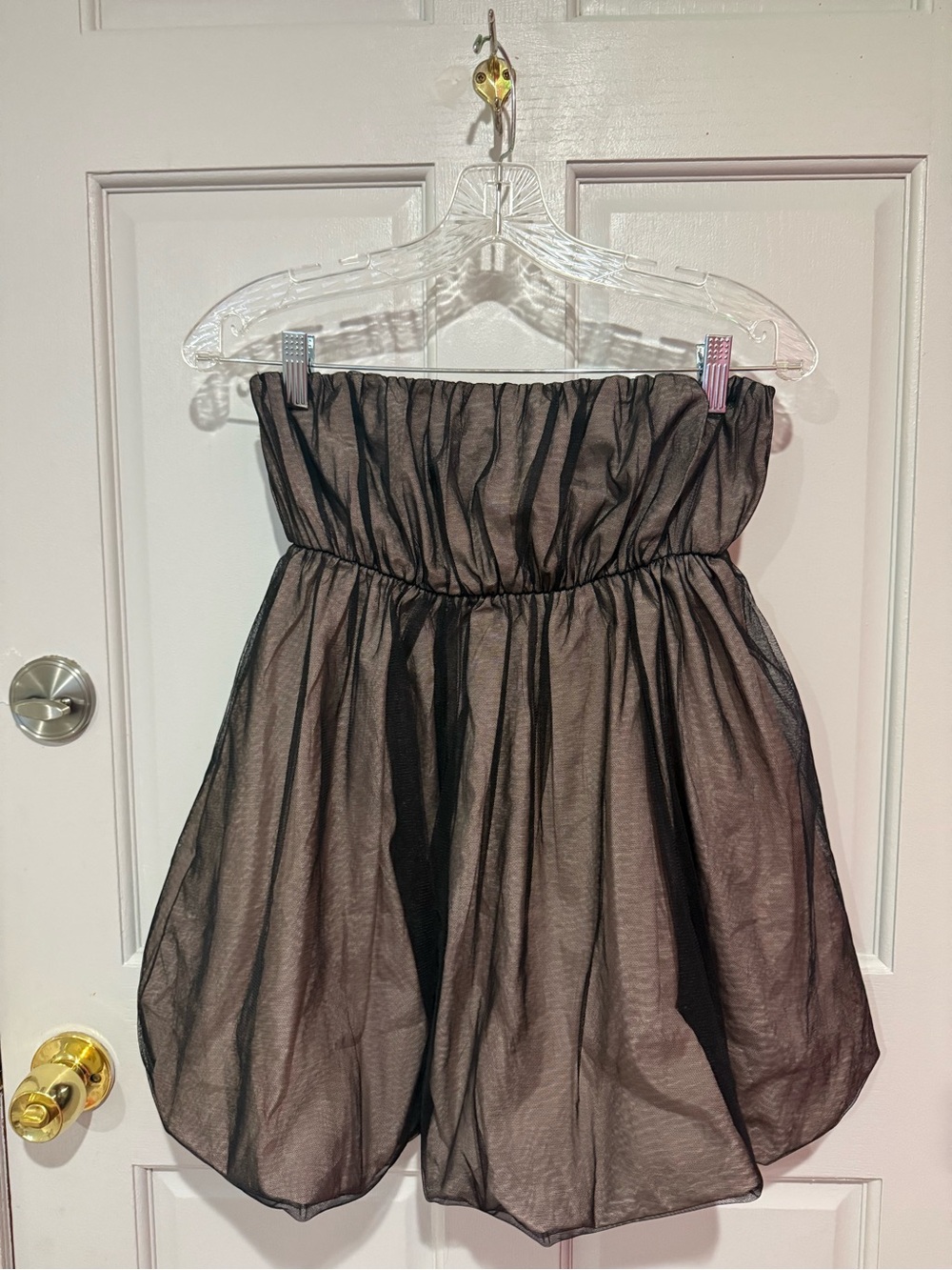 Forever 21 Black Strapless Bubble Skirt